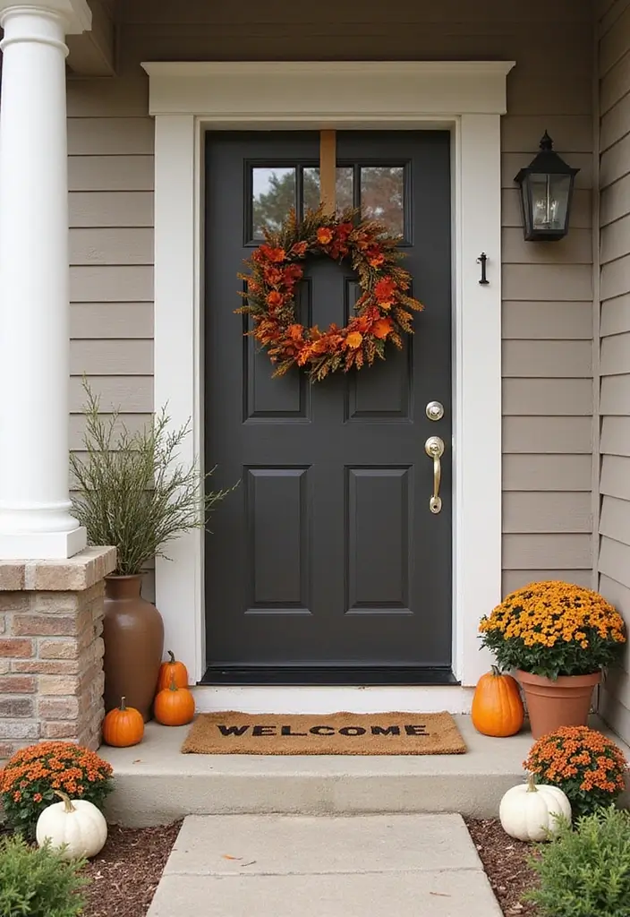 19 Cozy Fall Decor Ideas to Snuggle Up Your Home This Season! (#3 Is a Must-See!) - 14. Create a Fall-Themed Entryway