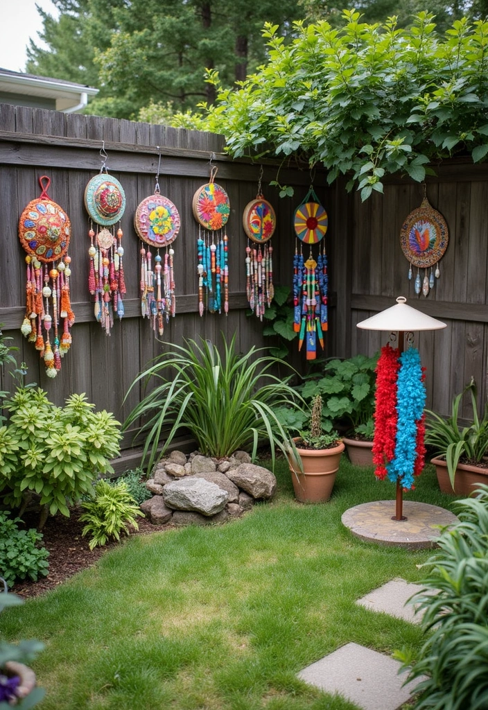 22 Stylish Outdoor Decor Ideas That'll Make Your Backyard the Talk of the Town (Check Out #13!) - 3. Handmade Outdoor Art
