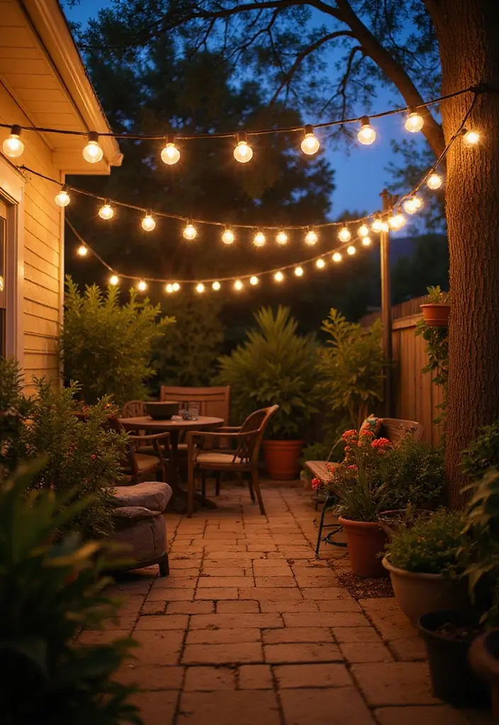 22 Stylish Outdoor Decor Ideas That'll Make Your Backyard the Talk of the Town (Check Out #13!) - 2. Outdoor String Lights