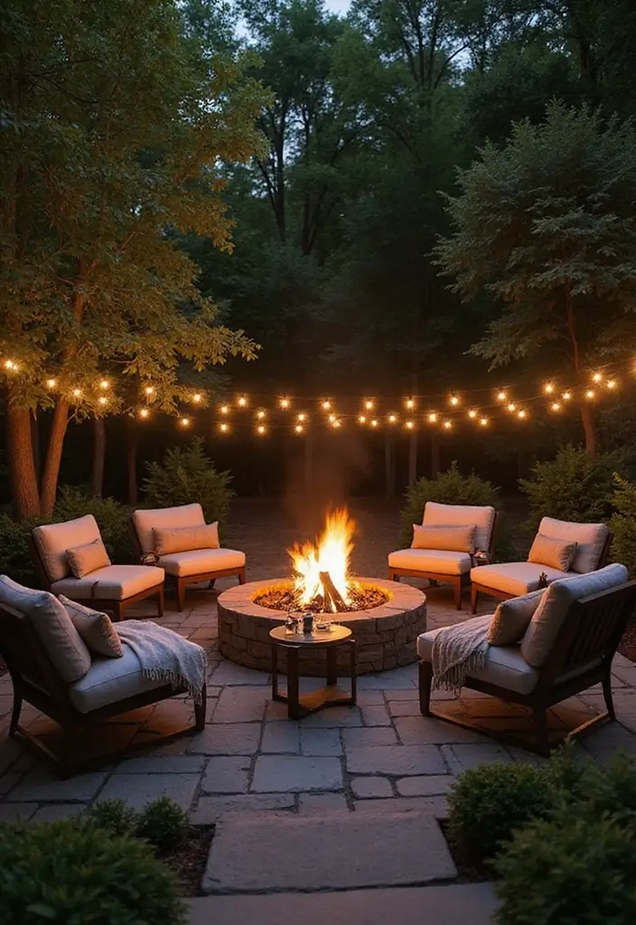 22 Stylish Outdoor Decor Ideas That'll Make Your Backyard the Talk of the Town (Check Out #13!) - 1. Cozy Fire Pit Area