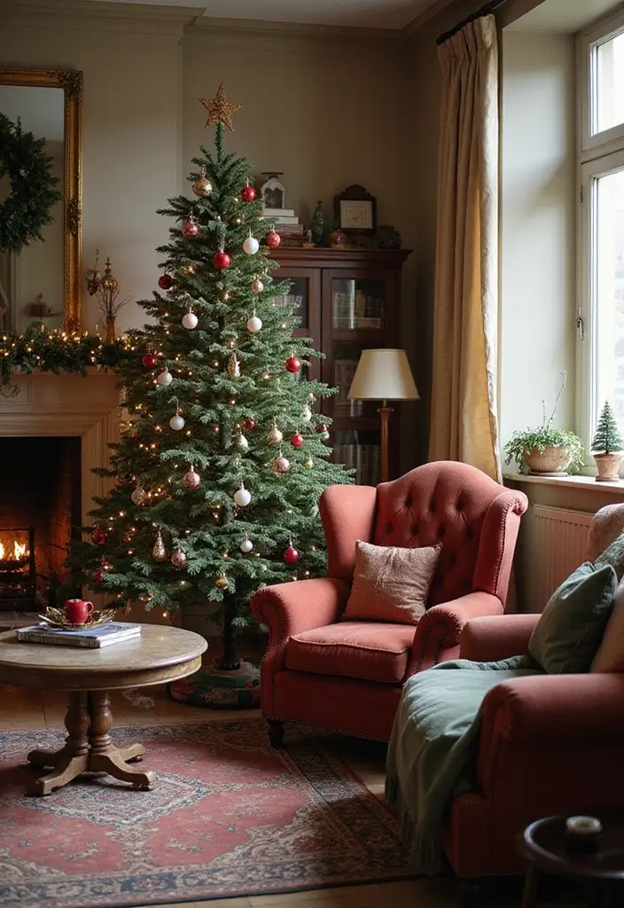 20 Christmas Living Room Ideas That'll Make Your Home the Coziest on the Block! - 2. Vintage Christmas Charm
