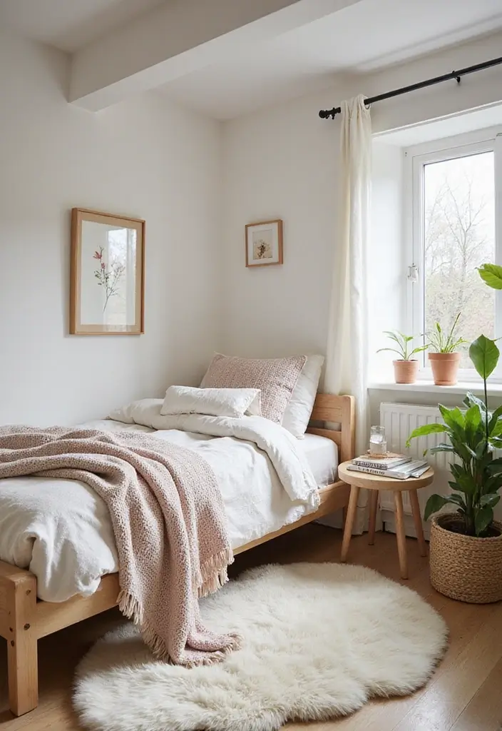12 Stylish Small Bedroom Makeovers That Prove Less is More! - 1. Scandinavian Serenity