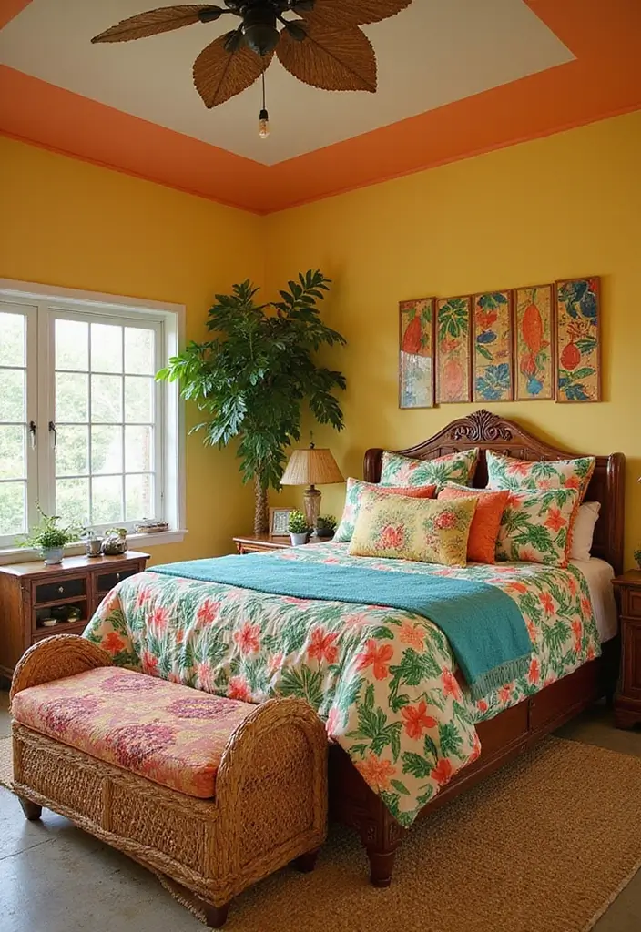 12 Stylish Small Bedroom Makeovers That Prove Less is More! - 7. Tropical Oasis