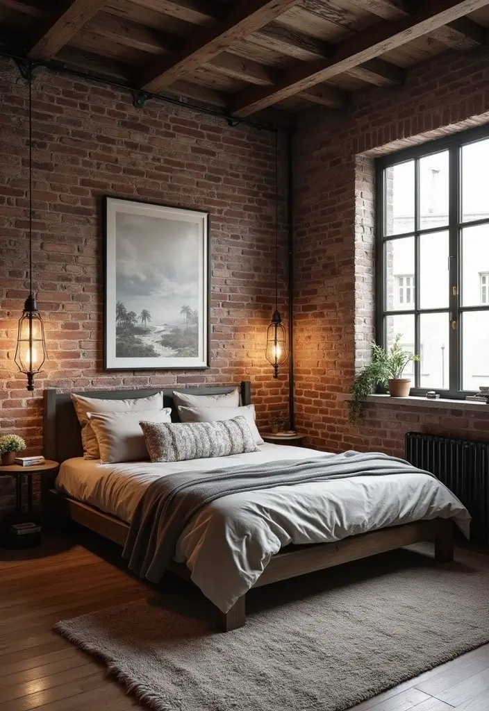 12 Stylish Small Bedroom Makeovers That Prove Less is More! - 8. Industrial Chic