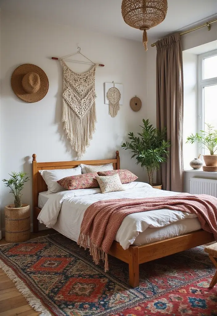 13 Budget-Friendly Bedroom Decor Ideas That Look Like a Million Bucks! - 12. Bohemian Touches