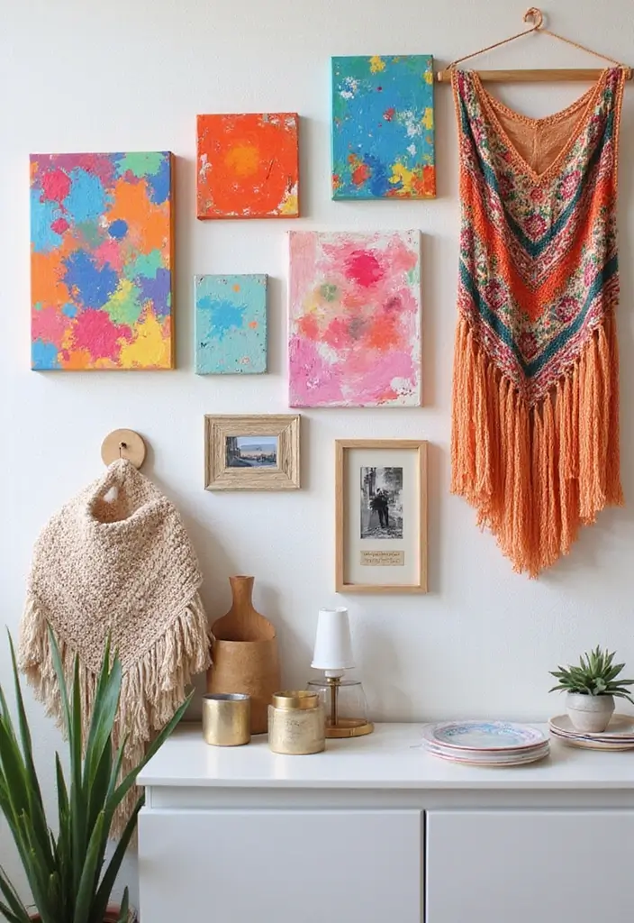 13 Budget-Friendly Bedroom Decor Ideas That Look Like a Million Bucks! - 2. DIY Wall Art