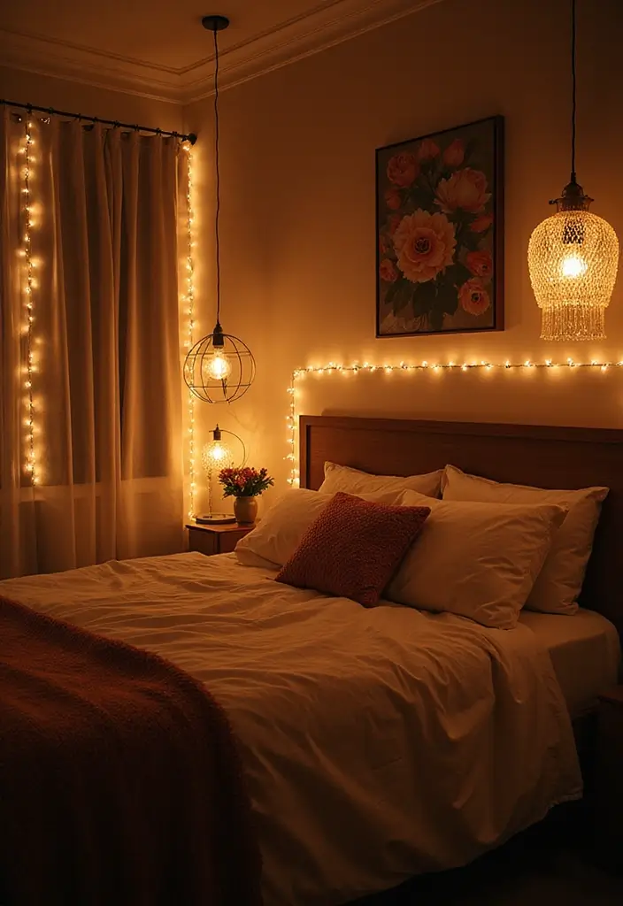 13 Budget-Friendly Bedroom Decor Ideas That Look Like a Million Bucks! - 6. Stylish Lighting