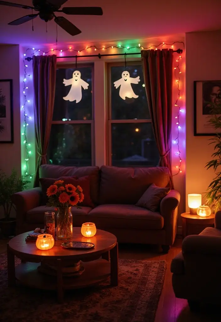 13 Indoor Halloween Decorations That Will Terrify Your Guests (In the Best Way Possible!) - 5. Spooky String Lights