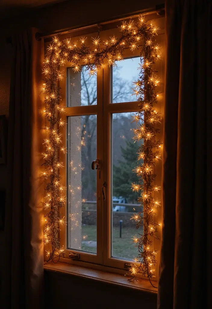 13 Stunning Christmas Window Decoration Ideas That'll Make Your Neighbors Jealous! - 1. Twinkling Fairy Lights
