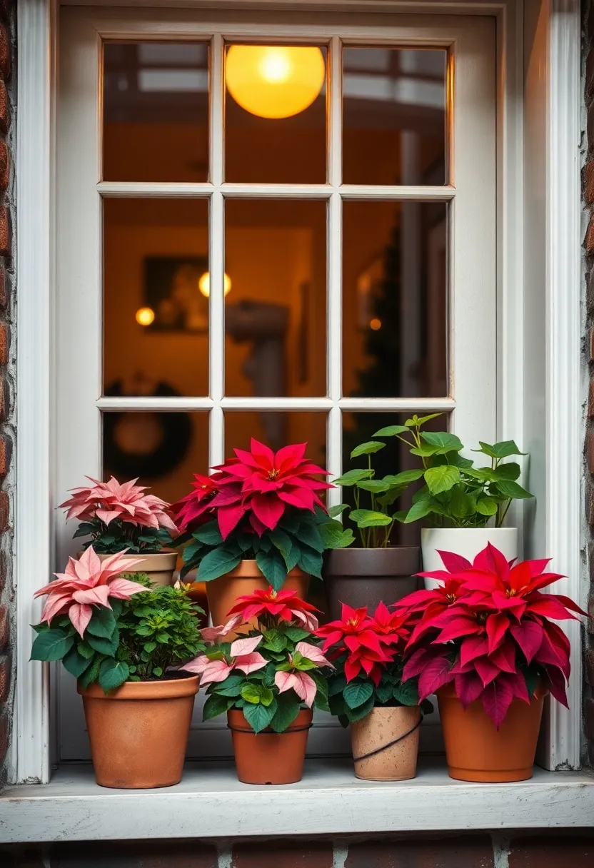 13 Stunning Christmas Window Decoration Ideas That'll Make Your Neighbors Jealous! - 12. Cozy Potted Plants