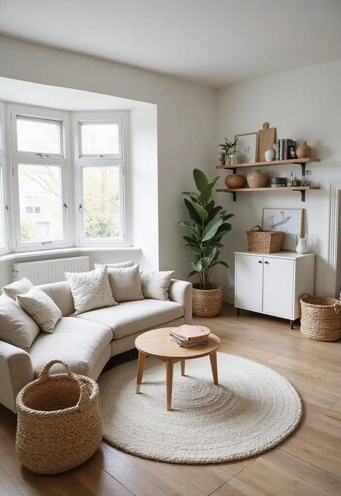 14 Scandinavian Living Room Decor Ideas That’ll Make You Want to Curl Up with a Good Book! - 11. Keep it Clutter-Free