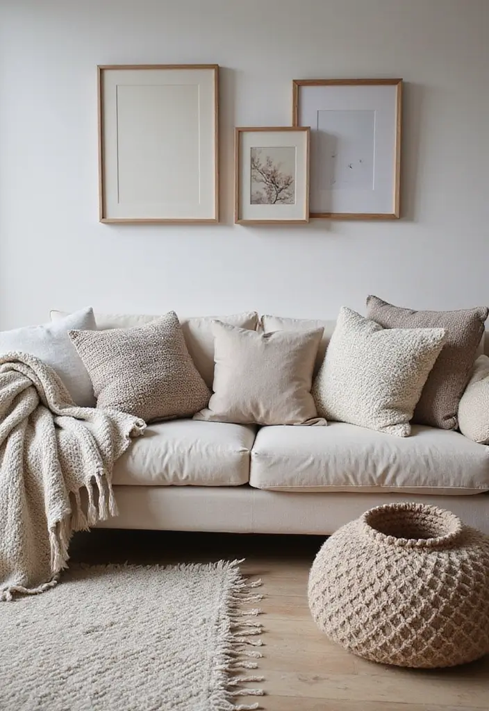 14 Scandinavian Living Room Decor Ideas That’ll Make You Want to Curl Up with a Good Book! - 3. Use Soft Textiles for Comfort