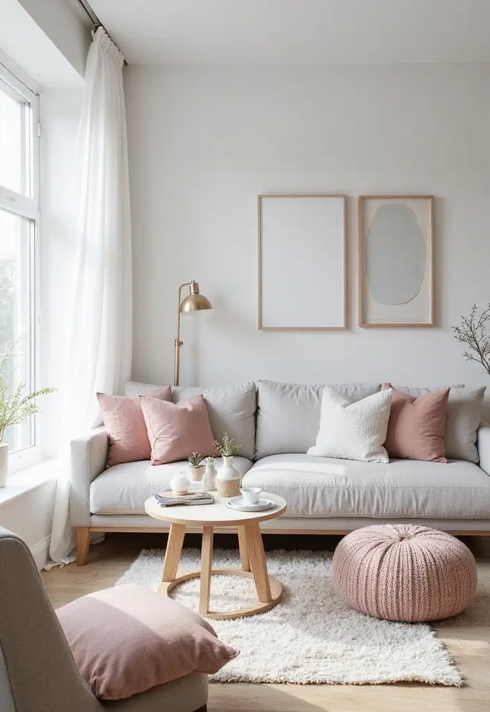 14 Scandinavian Living Room Decor Ideas That’ll Make You Want to Curl Up with a Good Book! - 4. Go for Light and Airy Colors