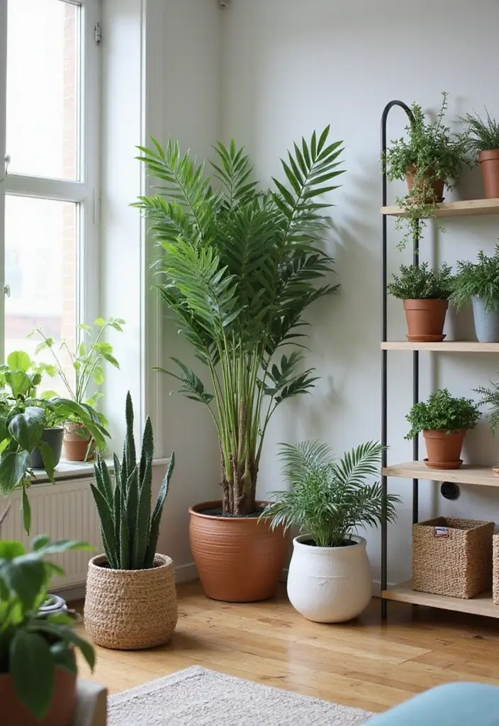 14 Scandinavian Living Room Decor Ideas That’ll Make You Want to Curl Up with a Good Book! - 5. Introduce Greenery