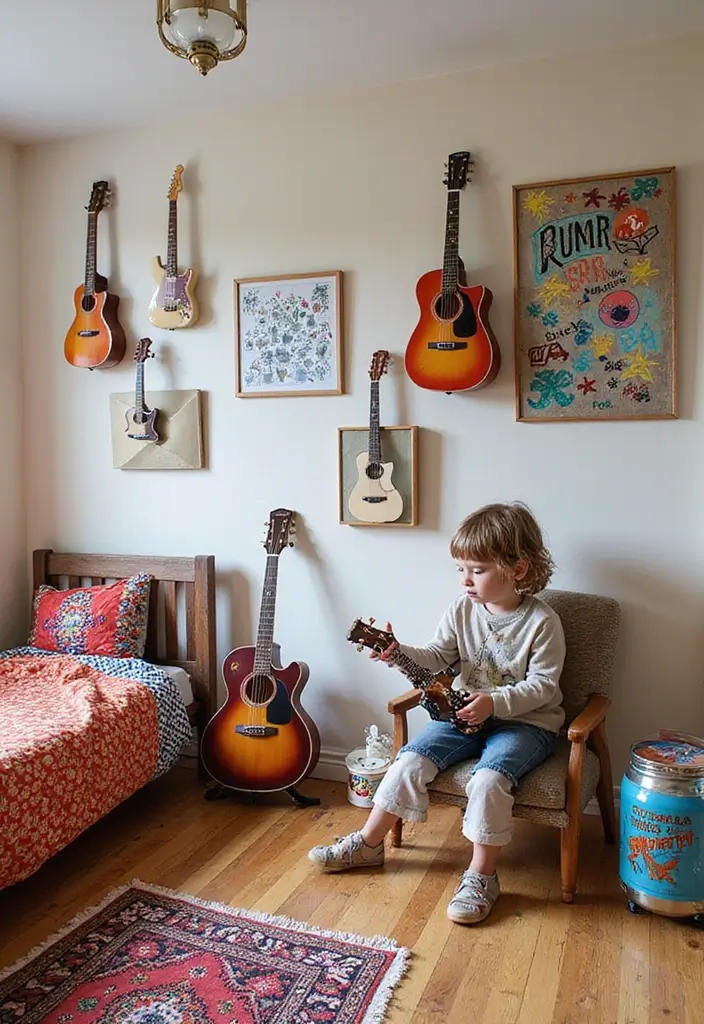 15 Creative Kids' Room Inspirations That'll Make You Wish You Were a Kid Again (#12 Will Blow Your Mind!) - 15. Music Lover's Haven