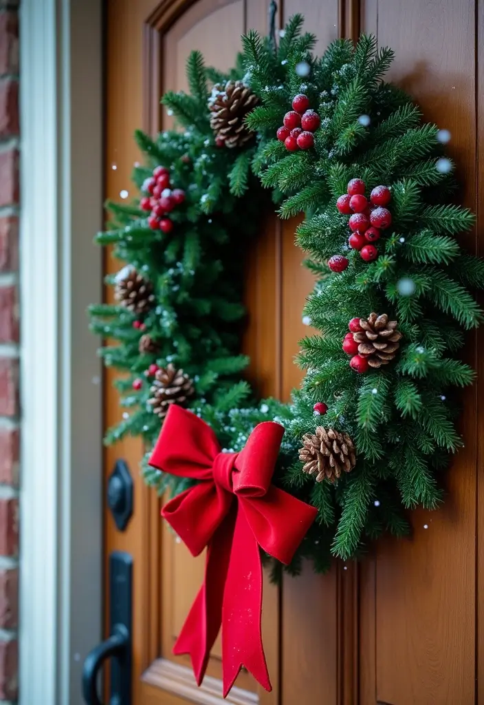 15 Magical Outdoor Christmas Decorations That Will Light Up Your Holidays! - 2. Festive Wreaths