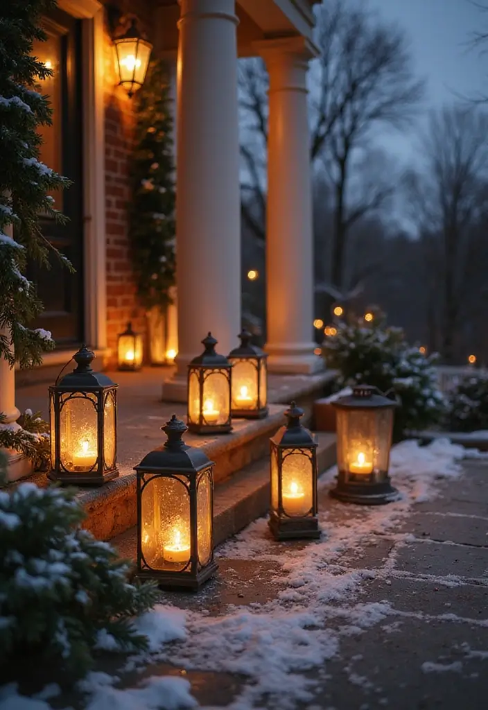 15 Magical Outdoor Christmas Decorations That Will Light Up Your Holidays! - 3. Elegant Lanterns