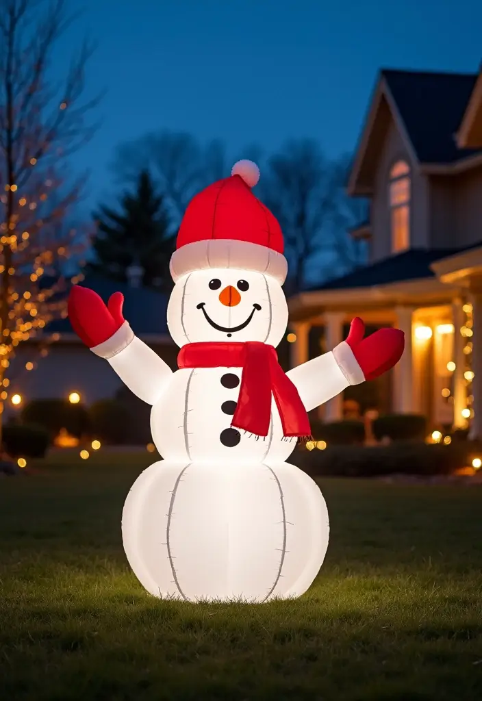 15 Magical Outdoor Christmas Decorations That Will Light Up Your Holidays! - 5. Inflatable Decorations