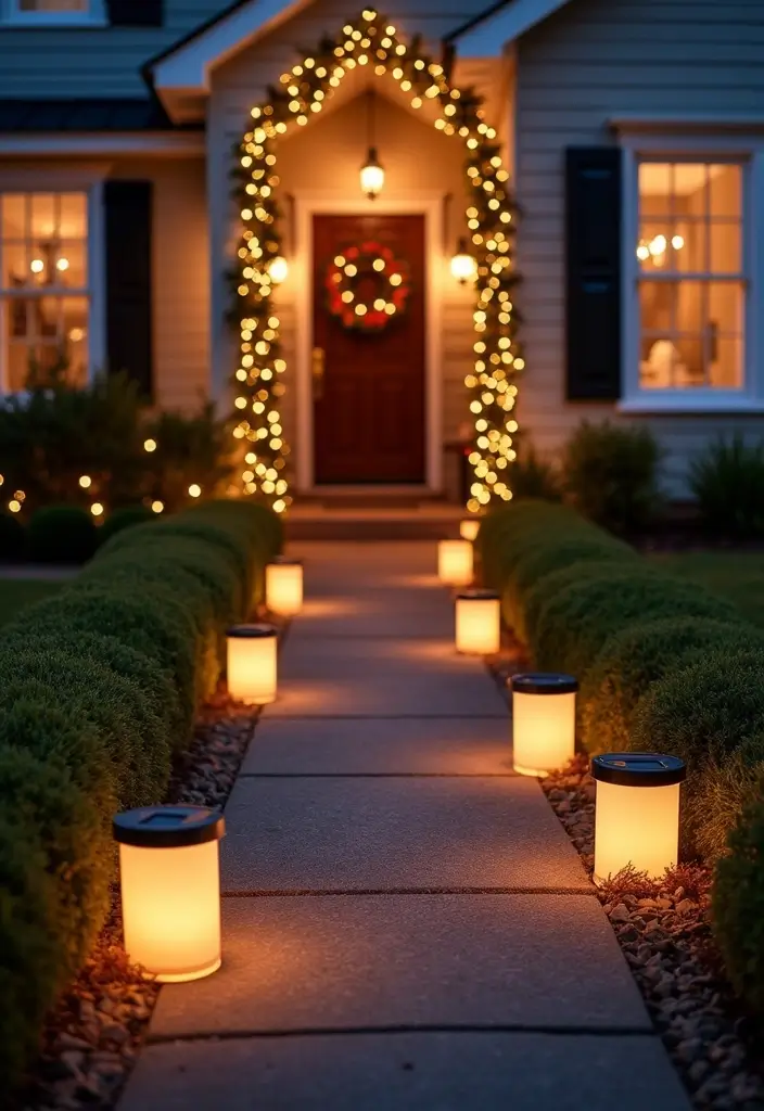 15 Magical Outdoor Christmas Decorations That Will Light Up Your Holidays! - 6. Magical Pathway Lighting