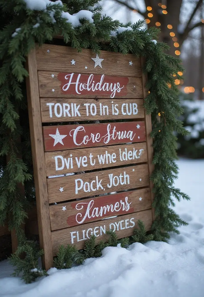 15 Magical Outdoor Christmas Decorations That Will Light Up Your Holidays! - 8. DIY Wooden Signs