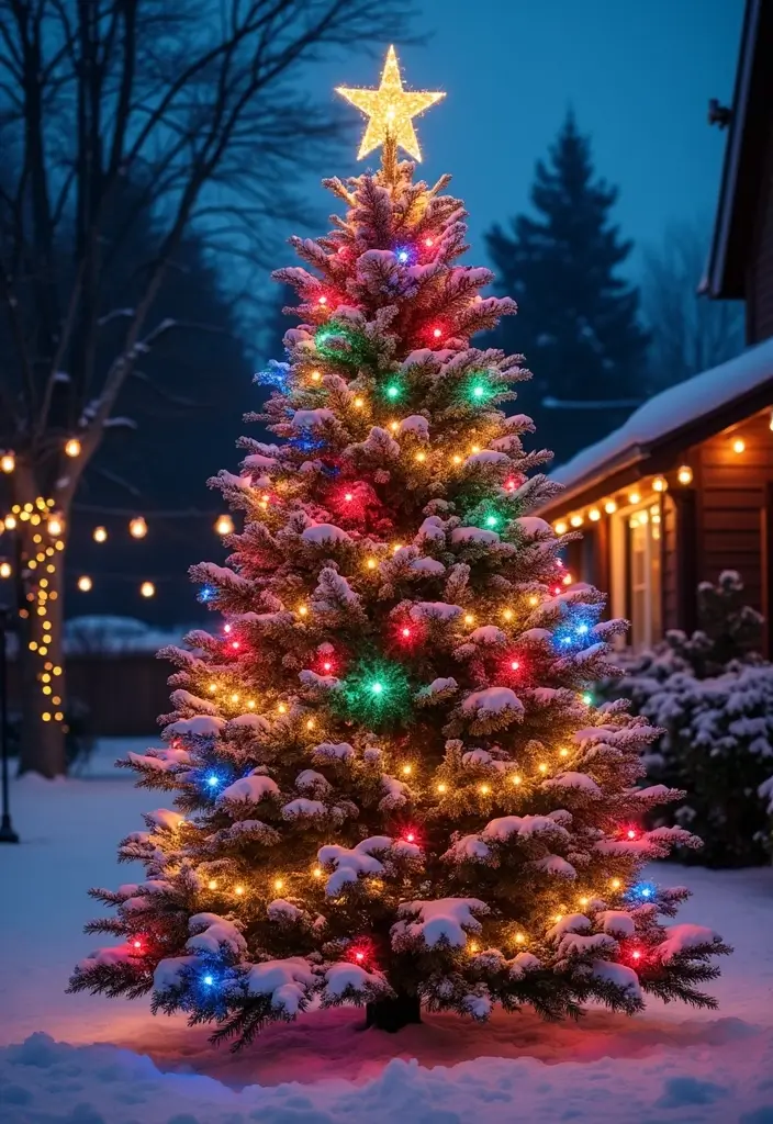 15 Magical Outdoor Christmas Decorations That Will Light Up Your Holidays! - 9. Outdoor Christmas Trees