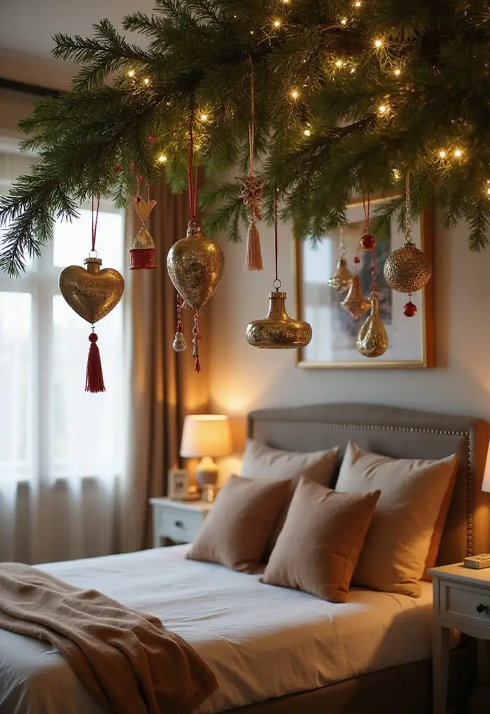 20 Cozy Christmas Bedroom Decor Ideas That Will Fill Your Space with Holiday Cheer! - 19. Personalized Ornaments