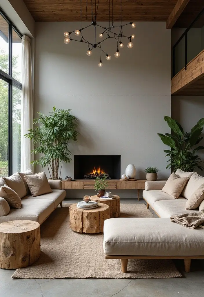 10 Stunning Modern Luxury Living Room Ideas That Will Leave You Breathless! - 6. Nature-Inspired Decor