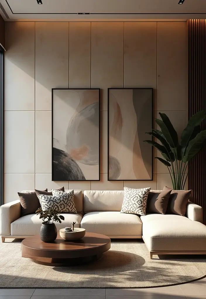 10 Stunning Modern Luxury Living Room Ideas That Will Leave You Breathless! - 8. Artistic Wall Treatments