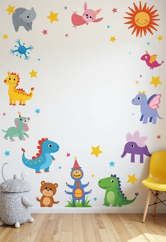 11 Fun and Functional Kids Bedroom Decor Hacks You Won't Believe! - 1. Magical Wall Decals