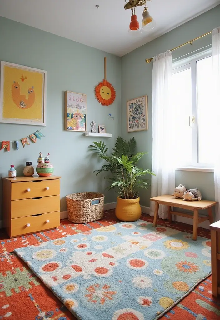 11 Fun and Functional Kids Bedroom Decor Hacks You Won't Believe! - 7. Colorful Rugs for Play Areas