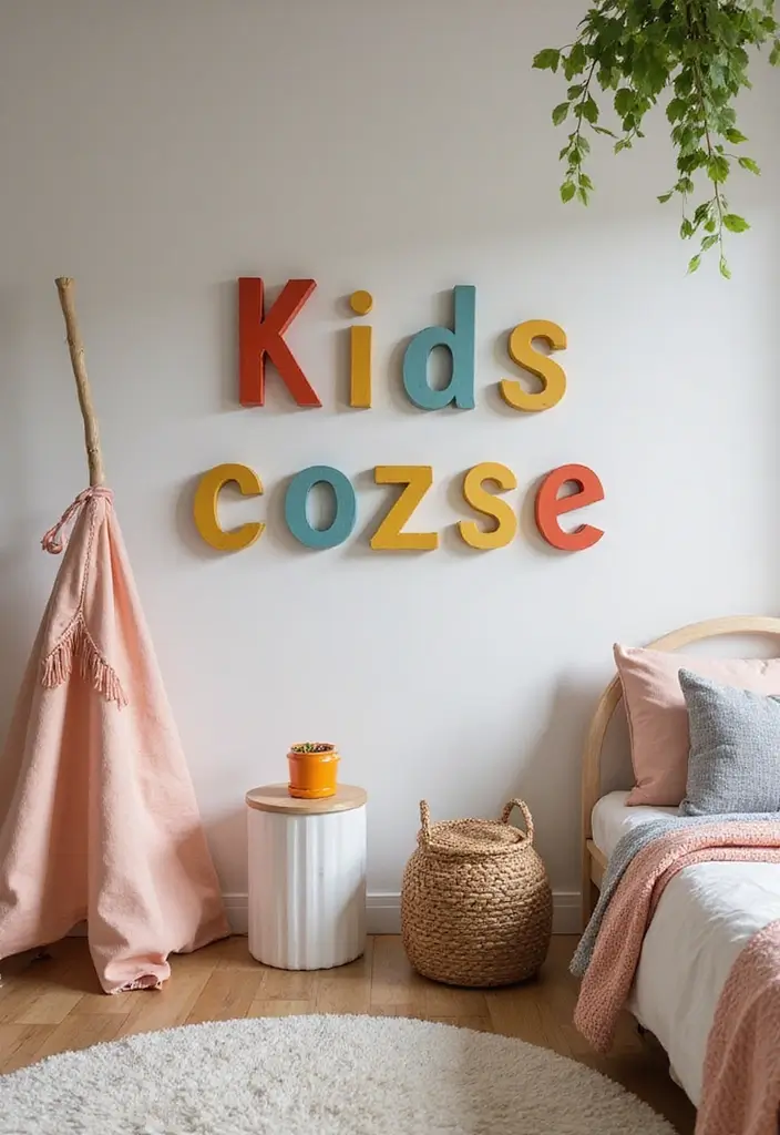 11 Fun and Functional Kids Bedroom Decor Hacks You Won't Believe! - 8. Personalized Name Decor