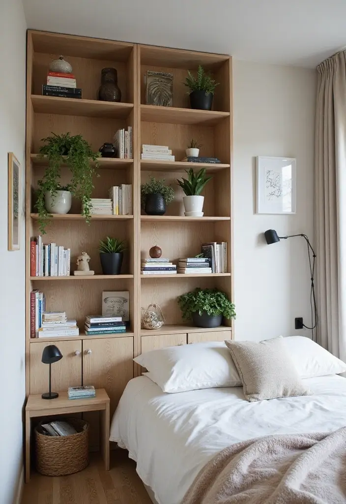 12 Brilliant Simple Bedroom Ideas for Small Rooms That Double Your Space - 2. Create Vertical Storage Solutions