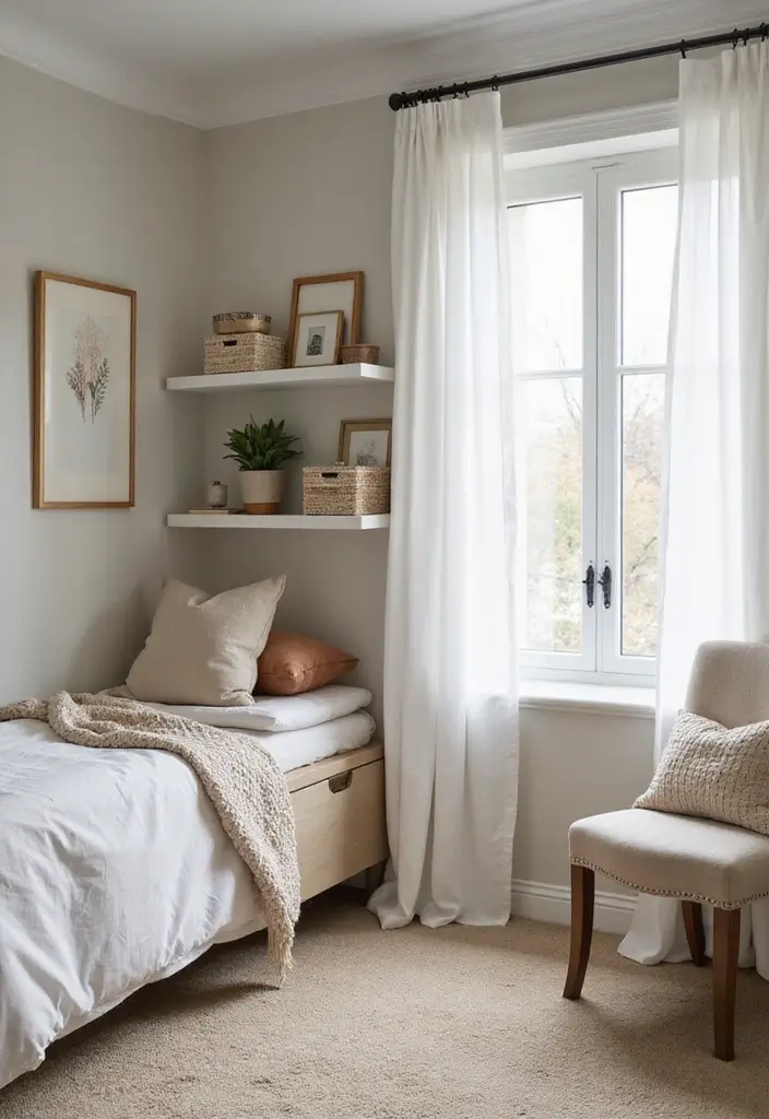 12 Brilliant Simple Bedroom Ideas for Small Rooms That Double Your Space - 7. Incorporate Decluttering Strategies