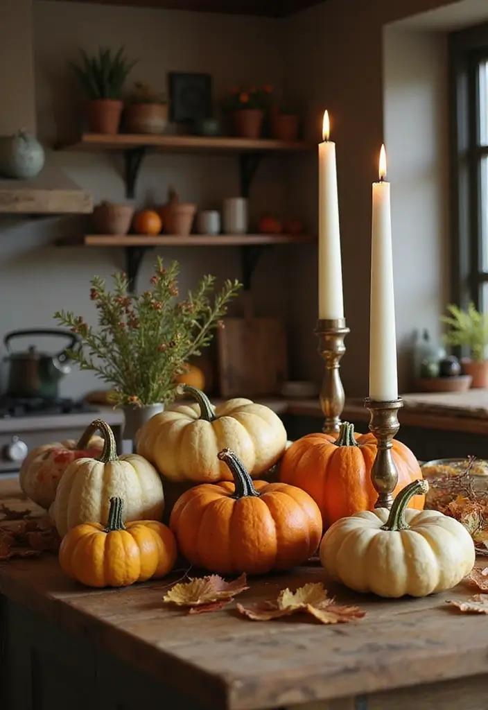 12 Festive Fall Kitchen Decor Hacks to Bring Autumn Cheer to Your Home! - 1. Pumpkins Galore