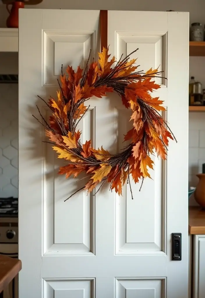 12 Festive Fall Kitchen Decor Hacks to Bring Autumn Cheer to Your Home! - 7. Wreaths for Every Door