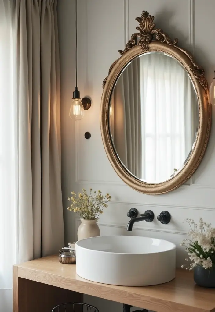12 Trendy Small Bathroom Decor Makeovers That Will Leave You Inspired! - 3. Elegant Mirrors to Enhance Light