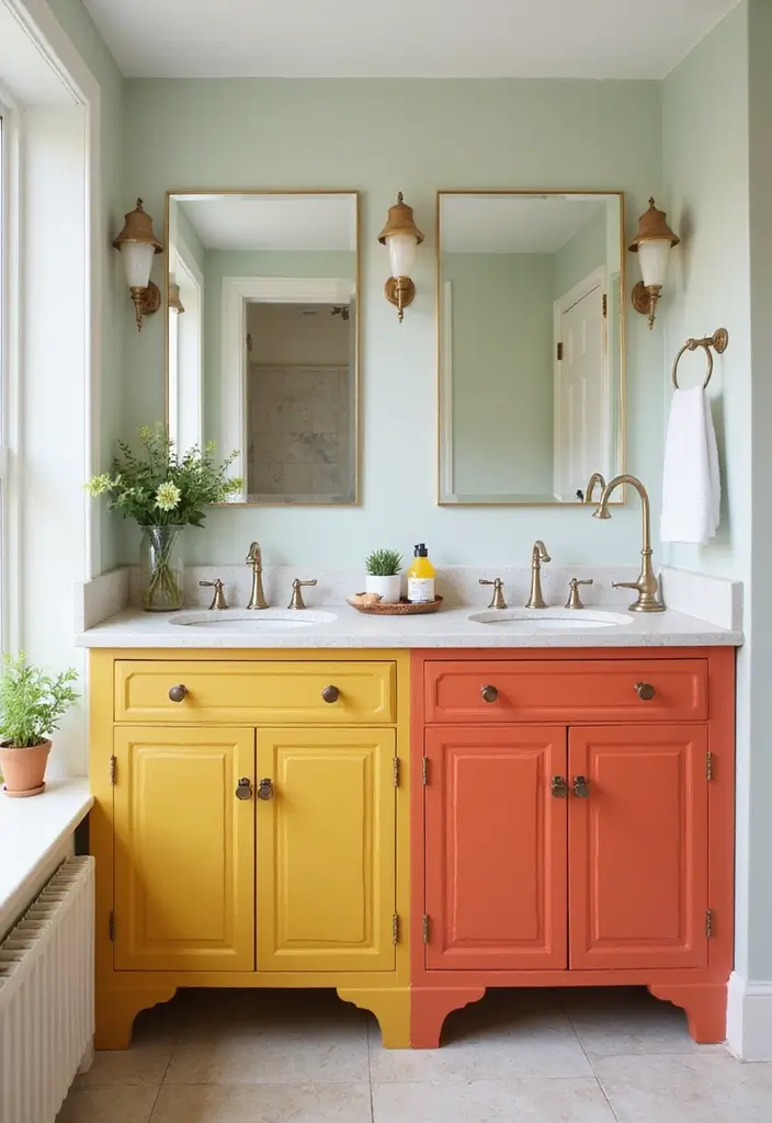 12 Trendy Small Bathroom Decor Makeovers That Will Leave You Inspired! - 6. Creative Use of Color