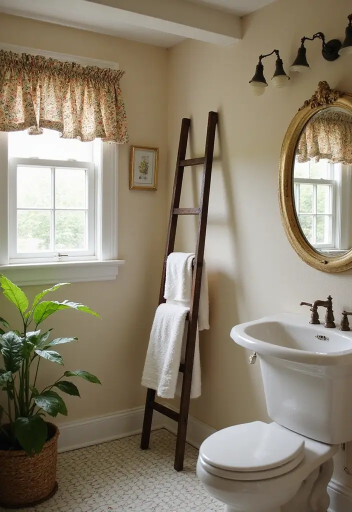 12 Trendy Small Bathroom Decor Makeovers That Will Leave You Inspired! - 7. Vintage Decor for Charm