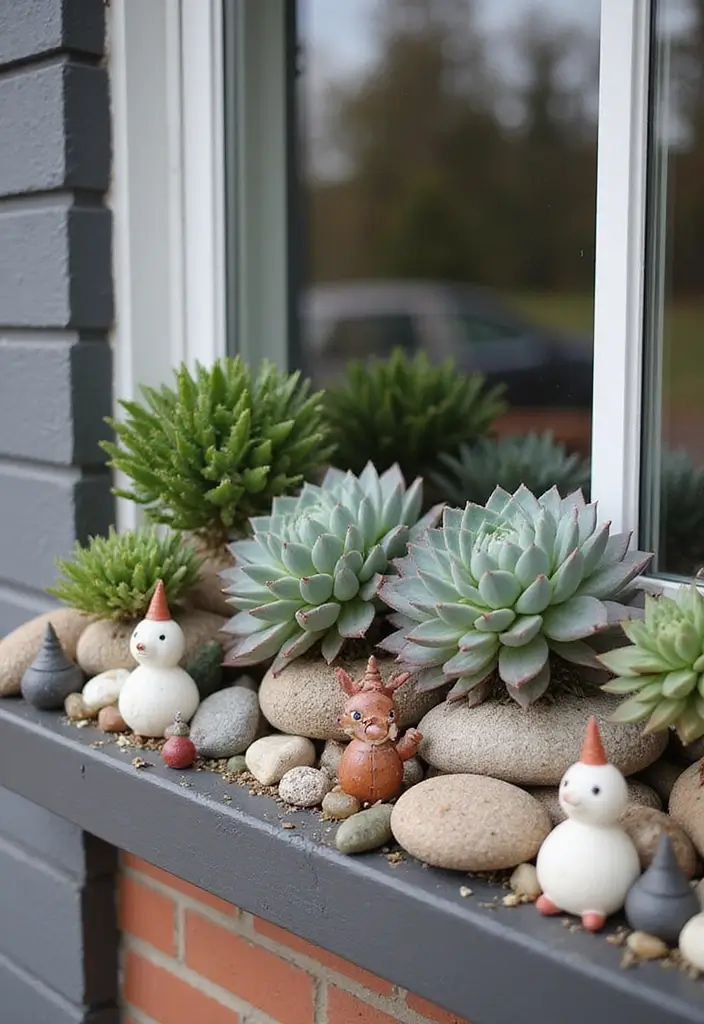 12 Winter Window Box Ideas to Elevate Your Porch Decor in Minutes! - 4. Seasonal Succulents