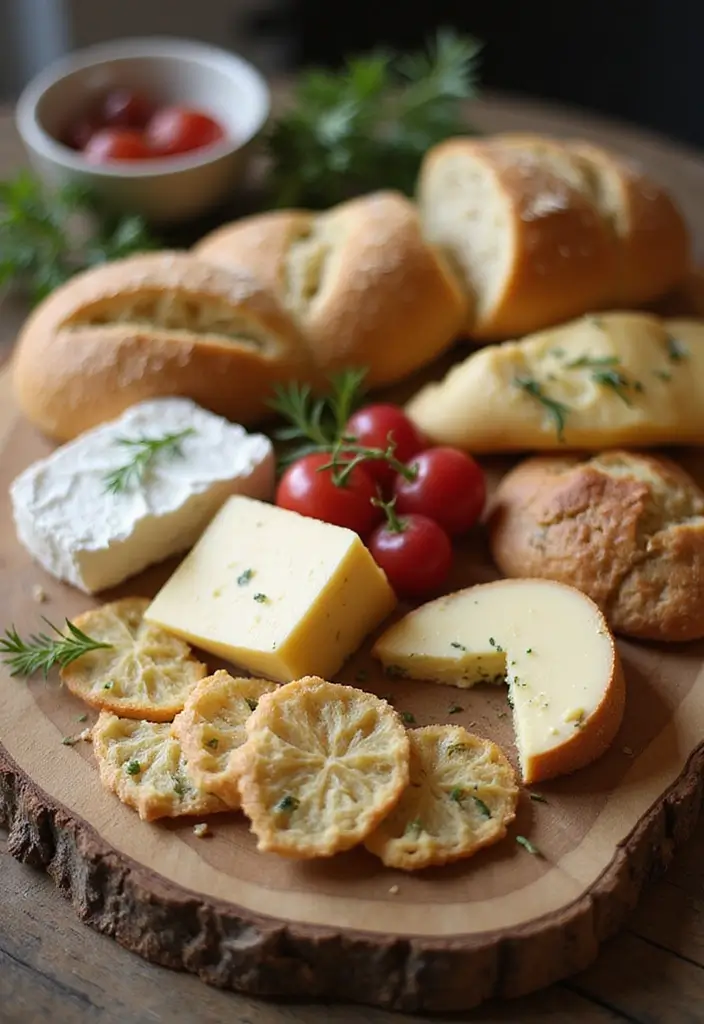 18 Elegant Fall Table Decor Ideas That Will WOW Your Dinner Guests! - 17. Artisan Bread and Cheese Display