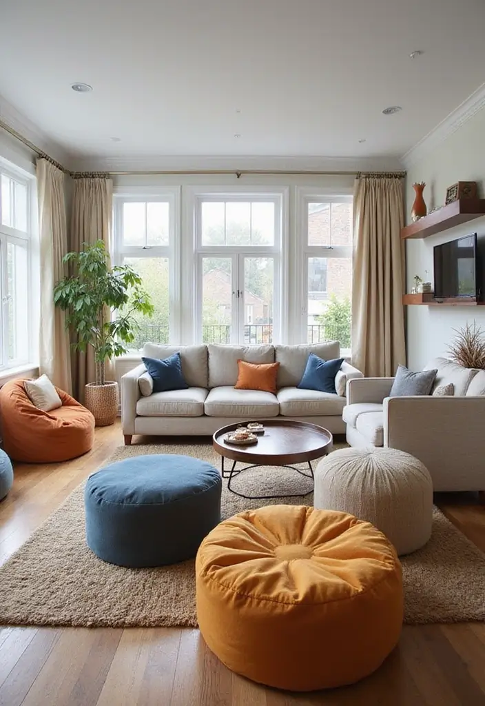 Step By Step Guide: How to Design a Kid-Friendly Living Room That Grows with Your Family - 5. Incorporate Flexible Seating