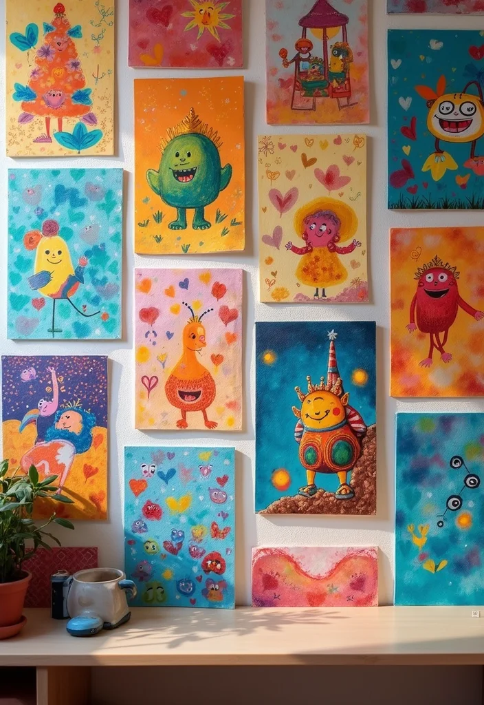 10 Dopamine Decor Ideas That Will Instantly Lift Your Mood! - 4. Vibrant Artwork