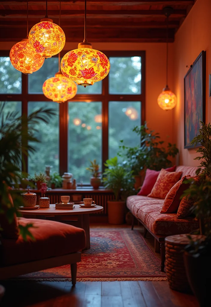 10 Dopamine Decor Ideas That Will Instantly Lift Your Mood! - 8. Statement Lighting Fixtures