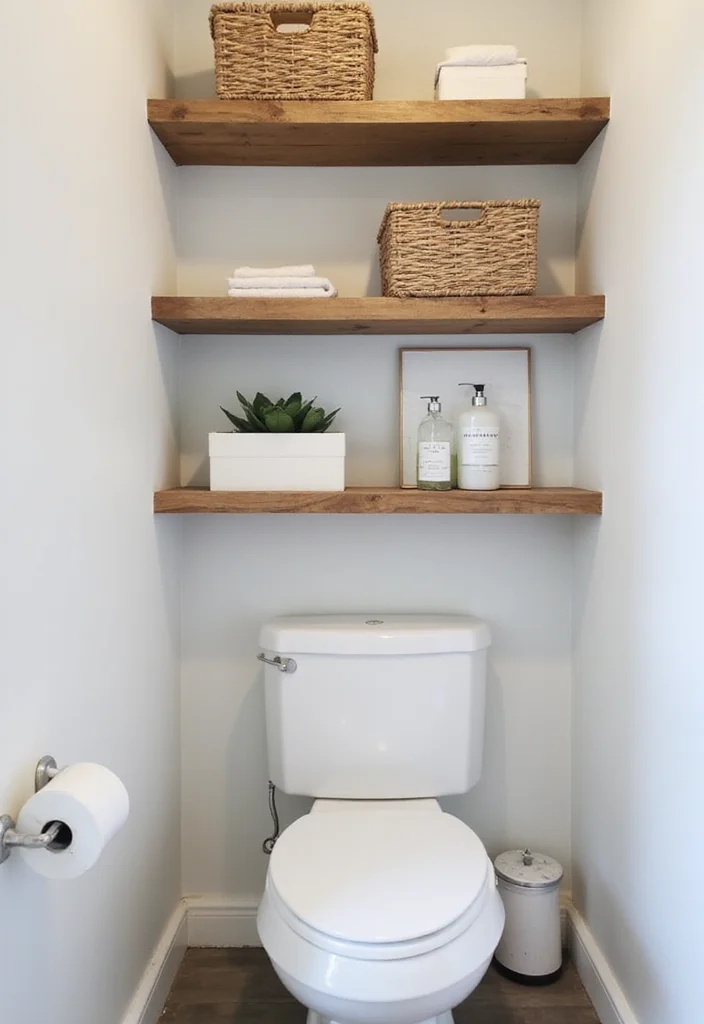 10 Stunning Bathroom Shelves Over Toilet That Will Transform Your Space! - 10. Smart Storage Shelves