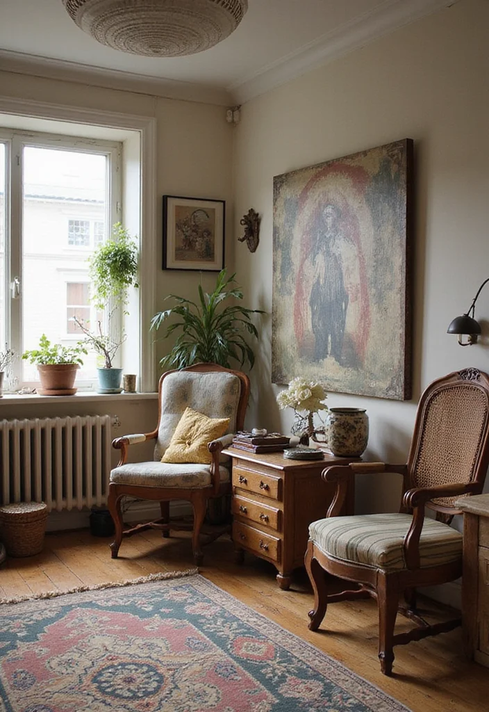 12 Boho Home Decor Ideas That'll Transform Your Space Into a Cozy Oasis! - 8. Vintage Finds and Thrifted Treasures