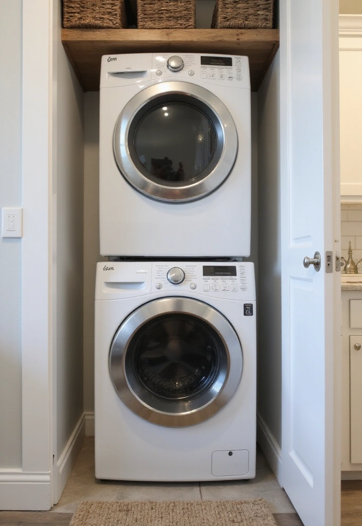 12 Genius Small Laundry Room Ideas You Wish You Knew Sooner! - 10. Go for a Space-Saving Washer/Dryer Combo