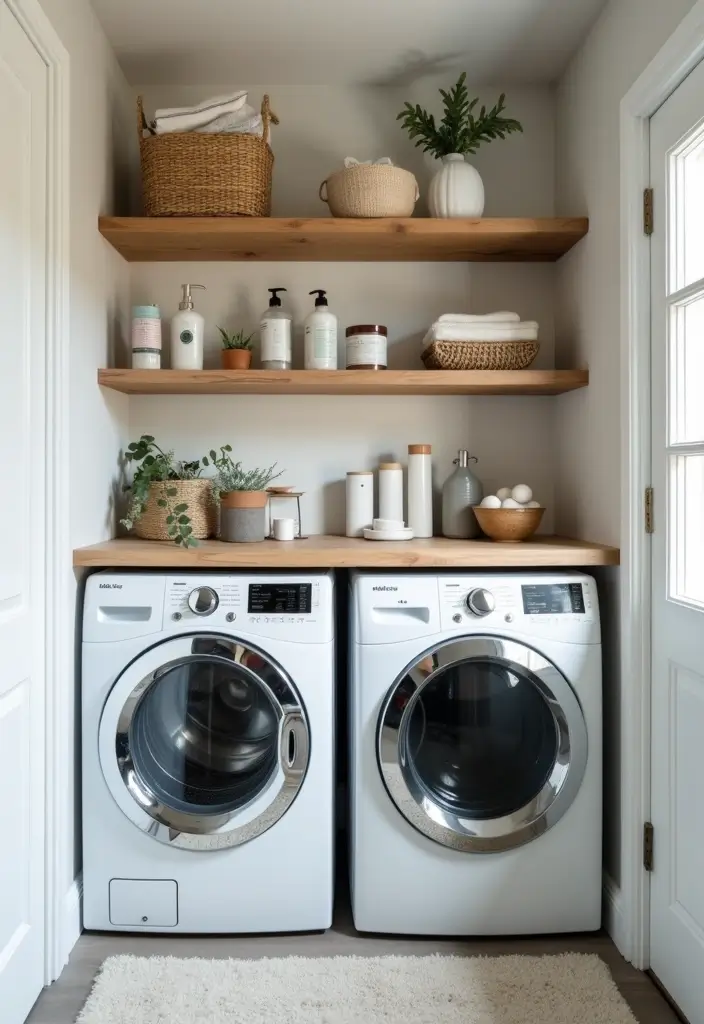 12 Genius Small Laundry Room Ideas You Wish You Knew Sooner! - 2. Maximize Vertical Space with Shelves
