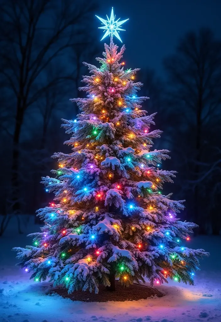 13 Stunning Christmas Outdoor Decor Ideas That'll Make Your Neighbors Green with Envy! - 4. Glowing Christmas Trees