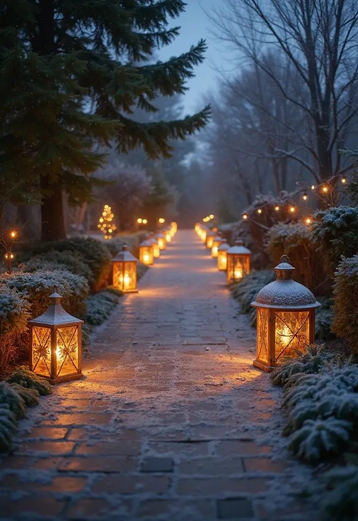14 Magical Outdoor Christmas Lights Ideas That Will Make Your Neighbors Jealous! - 1. Twinkling Walkway Lights