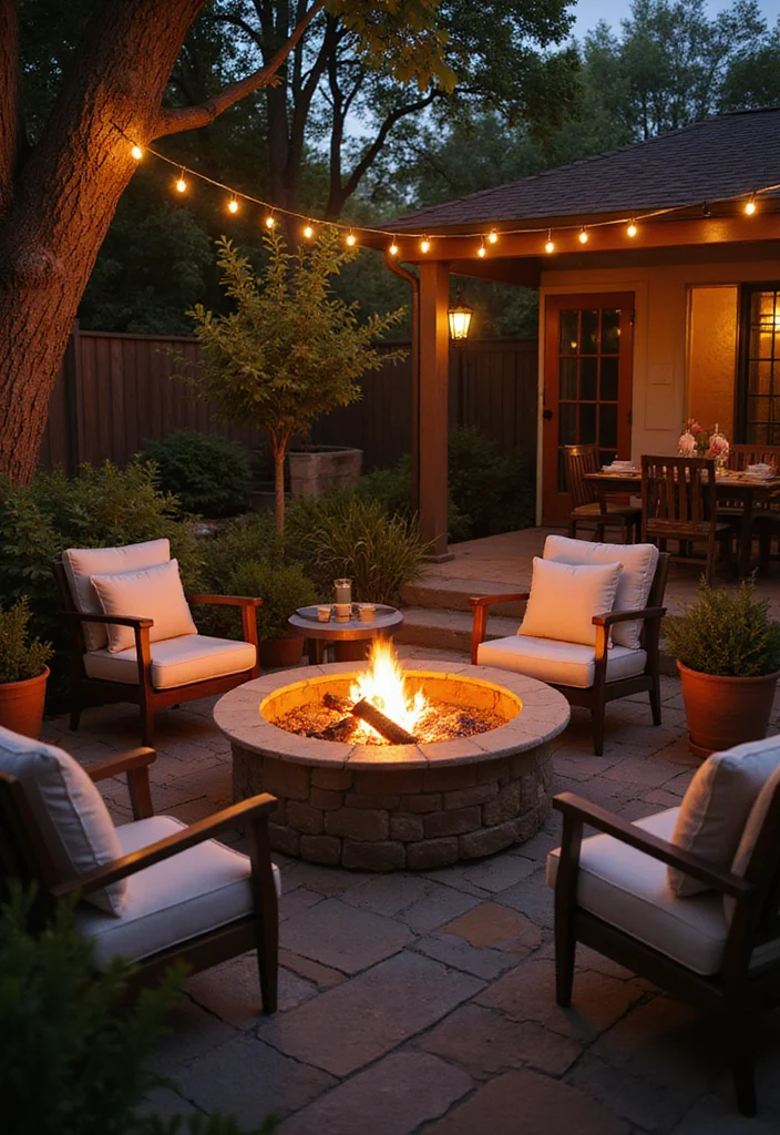 14 Townhouse Backyard Ideas That Will Transform Your Outdoor Space into a Paradise! - 1. Cozy Fire Pit Area